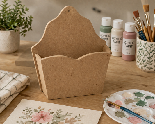 Ham MDF Duvar Organizeri | Boyanabilir Ahşap Mektupluk ve Dergilik